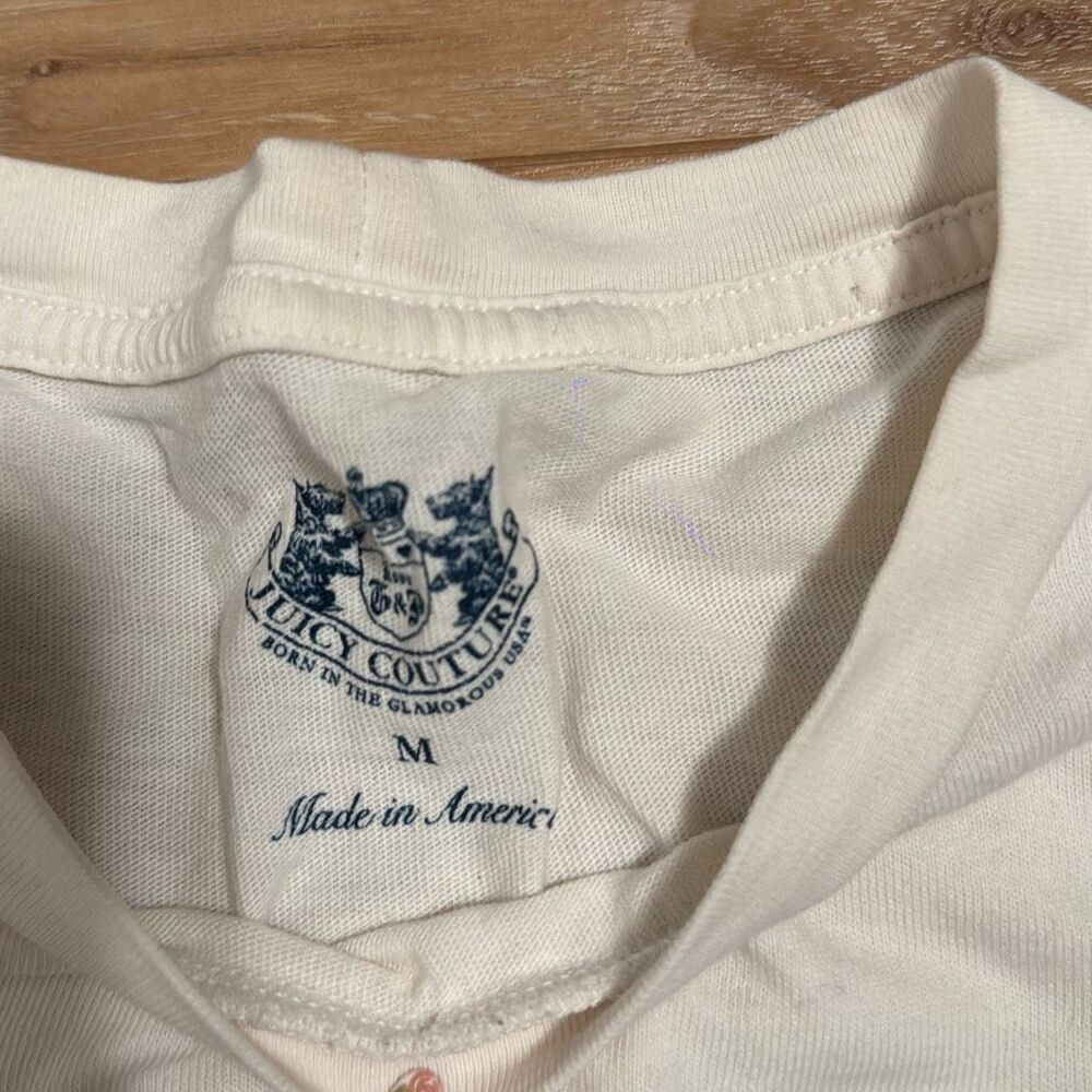 Juicy couture vintage white long sleeve size medium Y2k - Picture 4 of 10